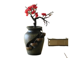Decoração De Fonte Cascata, Design Elegante Em Resina, Som Aconchegante De Água Fluente Oem