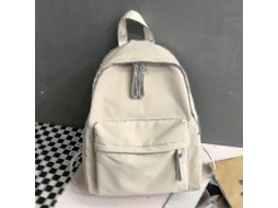 Mochila de lona para adolescentes e mulheres, antifurto, com zíper, mochila escolar, 29x13x39cm | S/BRAND