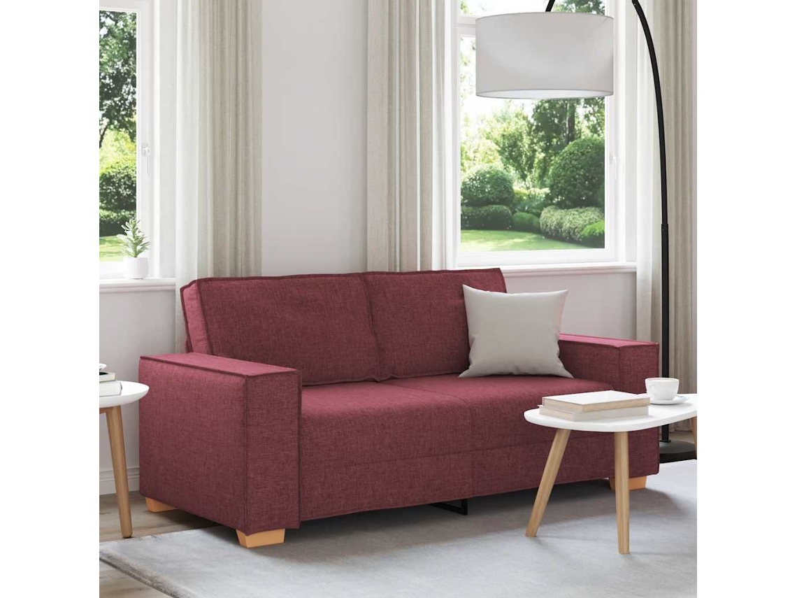 Vidaxl Sofá De 2 Lugares, Cor Vinho, 180x78x84 Cm, Tecido