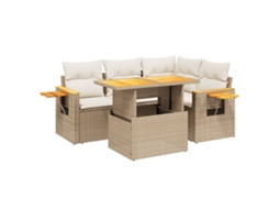 Garden Sofa Set, Garden Sofa Sets Vidaxl Bege Rattan / Vime (n/a)