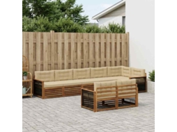 Vidaxl Conjunto De Sofás Para Exterior 8 Pcs Natural E Bege