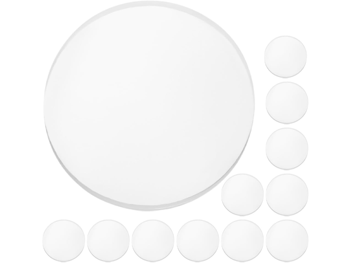 Almofadas De Borracha Genéricas Para Mesas Vidro, 12 Peças, Transparentes, 25mm X 3mm, Espaçadores Antiderrapantes Para