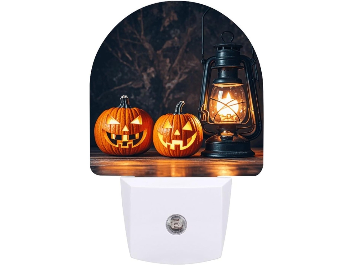 Luminária de parede noturna com plugue, luminária noturna de LED com sensor Carinha Sorridente, luz noturna branca.