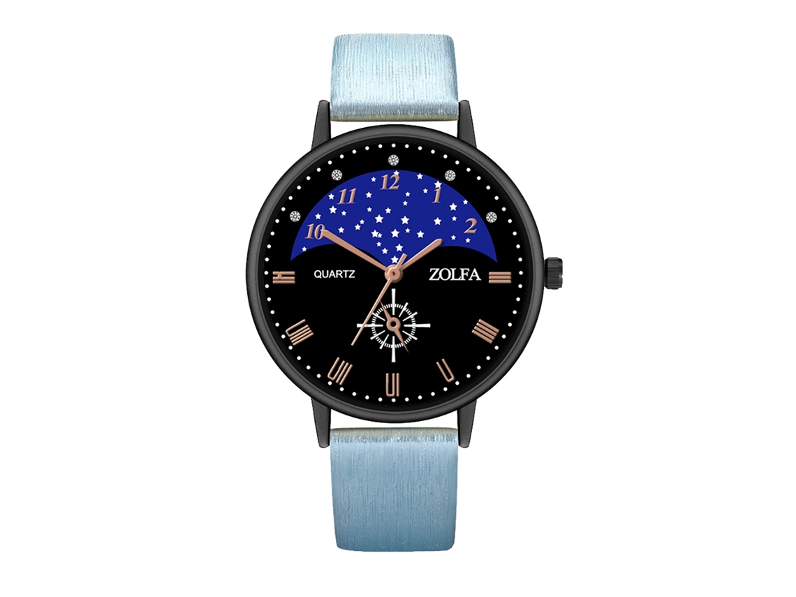 Reloj De Cuarzo Clásico Elegante Estilo Empresarial Unisex Pareja Regalo Azul