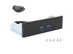 Panel frontal usb 3.0 con 2 puertos, adaptador de cableado de 19/20 pines y 5 Gbps compatible con Windows/Linux S/MARCA