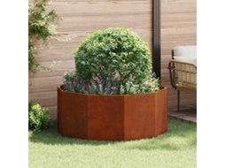Vidaxl Floreira Ferro Enferrujado 120 X 120 X 50 Cm