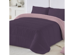 Edredão NATURALS Bicolor Cama Gr Fabricado Espanha Beringela Multicor (Cama135/150250x260cm)