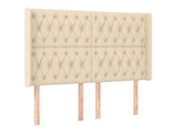 Headboard, Headboards Vidaxl Creme Tecido (163 X 16 X 118/128 Cm)