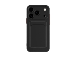 Capa De Celular Tpu Com Botão De Cor Contrastante E Sensação De Pele