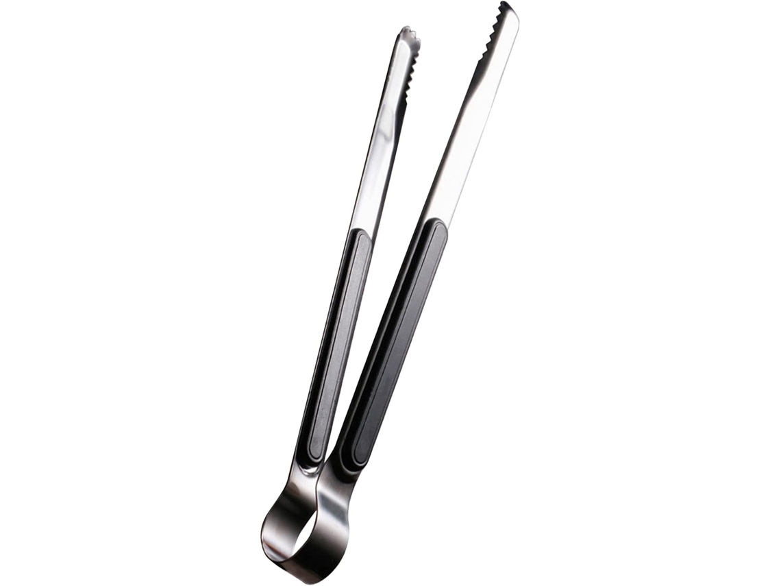 Pinça Para Churrasco Resistente De 25, 5cm Em Aço Inoxidável Com Dentes Serrilhados Para Grelhar Bifes, Churrascos E