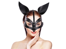 Máscara de Rosto Cosplay Halloween Carnaval Gato ou Raposa Ajustável