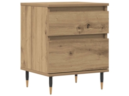 Bedside Cabinet, Bedside Cabinets Vidaxl Marrom Madeira Processada (n/a)