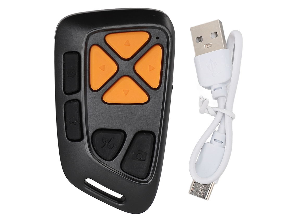 Mali controle Remoto Bluetooth para Celular com Giro de Página, Shutter de Câmera e Tecla Silenciosa Preto
