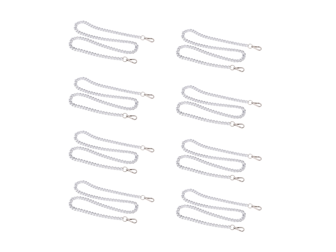8pcs Correntes De Ligação De Alumínio 100cm Longas Para Bijuterias Diy Prateadas Resistentes