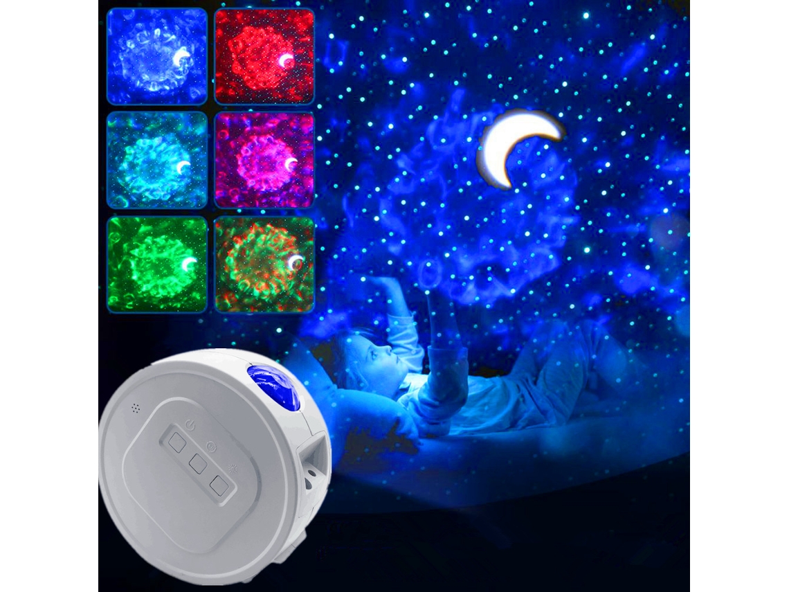 Luminária Noturna com Projetor de Céu Estrelado, Cores Ajustáveis AQUAFORGE