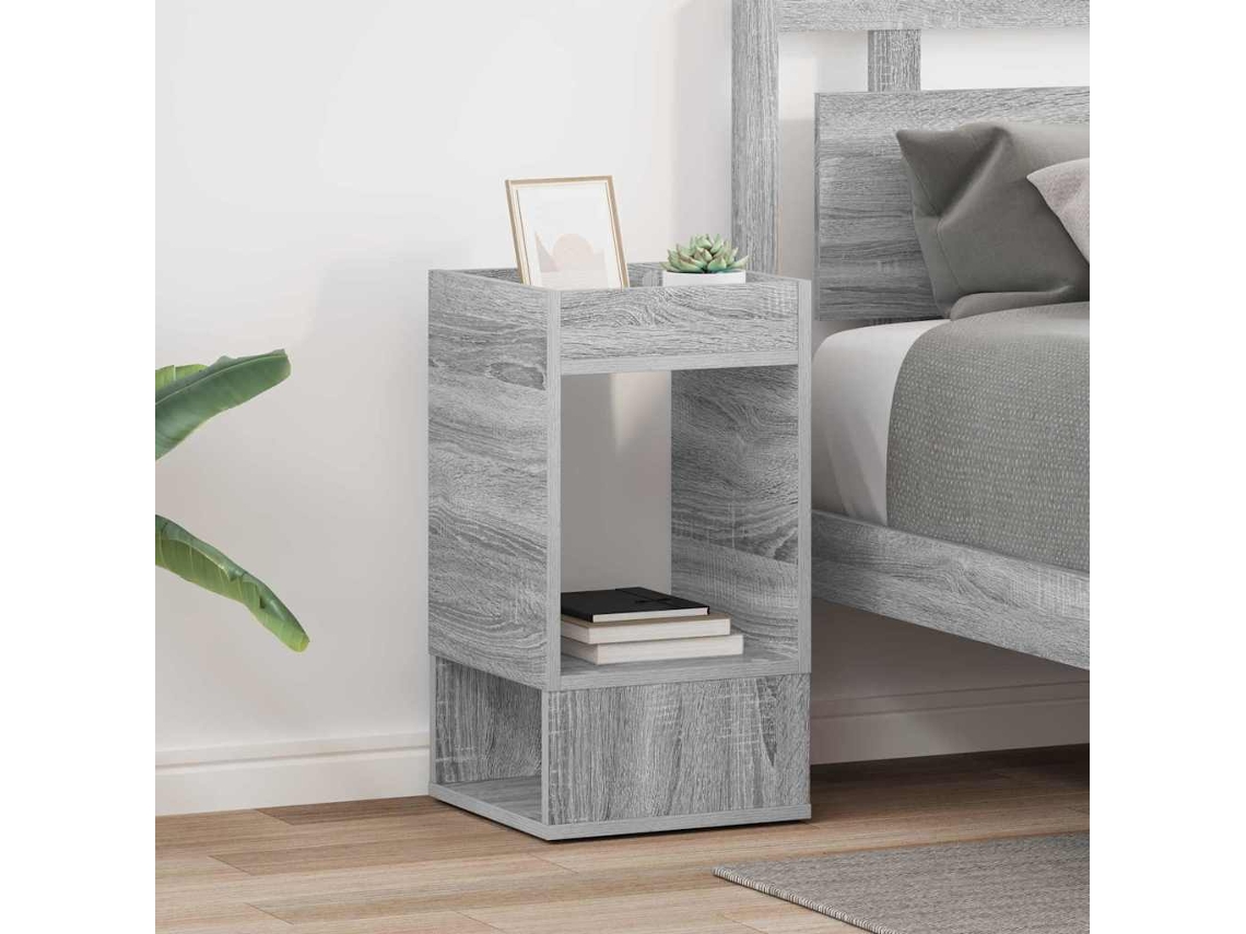 Vidaxl Mesa De Apoio 2 Unid. Cinza Sonoma 30 X 30 X 56 Cm