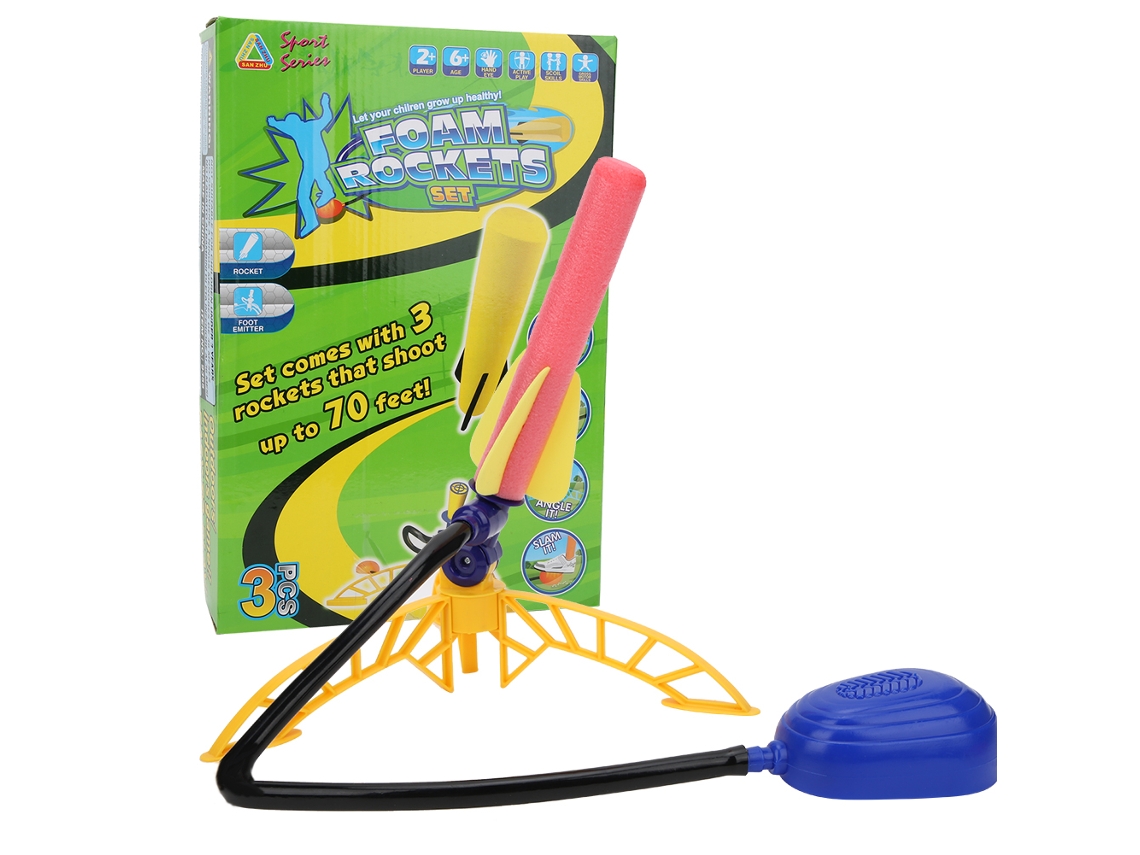 Mali brinquedo de Lançamento de Foguete Infantil de Plástico para Esportes Ao Ar Livre Interativo para Crianças e Família