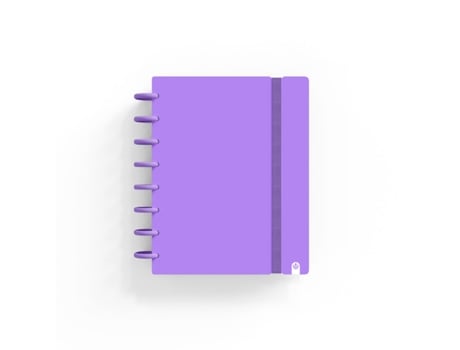 Caderno INGENIOX A5 Pautado 80Fl 100G Foam C/Elástico Violeta 66025013