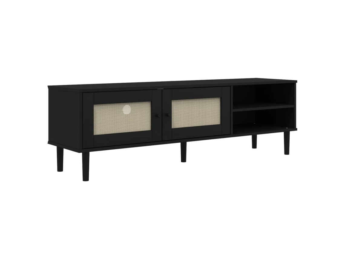 Tv Cabinet, Tv Cabinets Vidaxl Preto Madeira De Pinho (n/a)