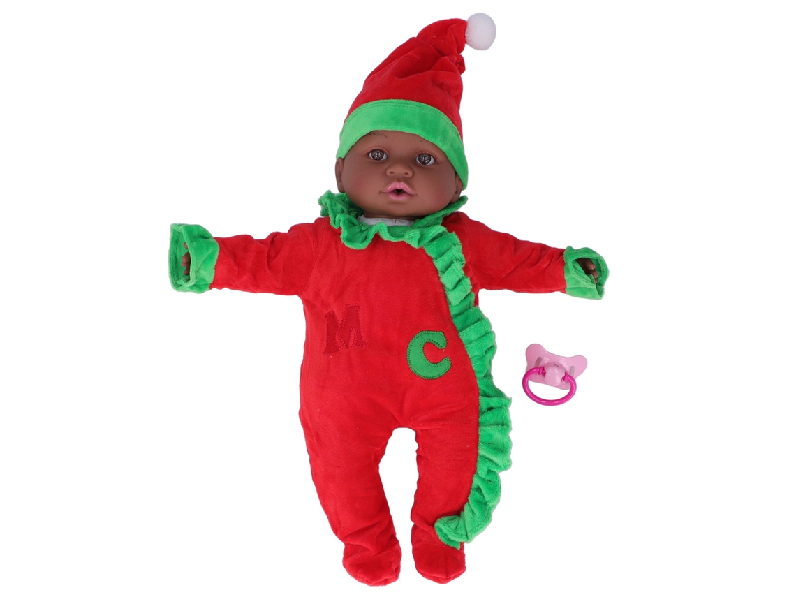 Primerox boneca Reborn Afroamericana 16 Polegadas Lifelike com Roupa e Chupeta para Presente