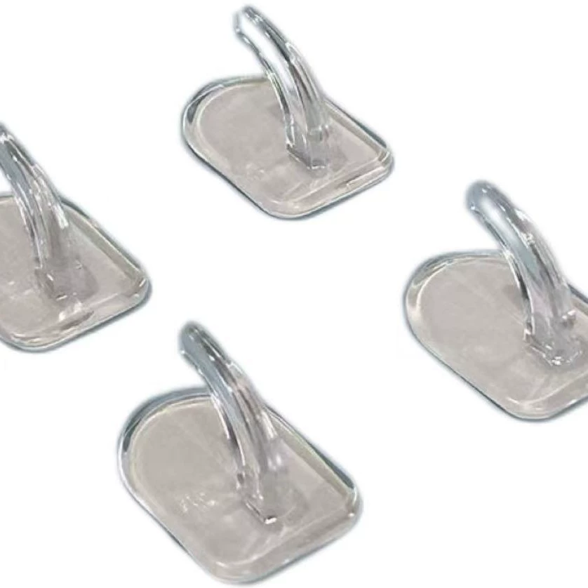 Gancho Adesivo Pequeno, Transparente E Sem Furos Para Banheiro.