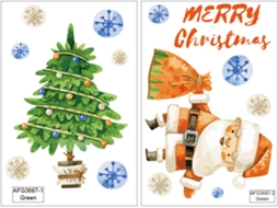 Conjunto De 2 Adesivos De Parede Removíveis Do Papai Noel, Adesivos Luminosos De Natal, Enfeites