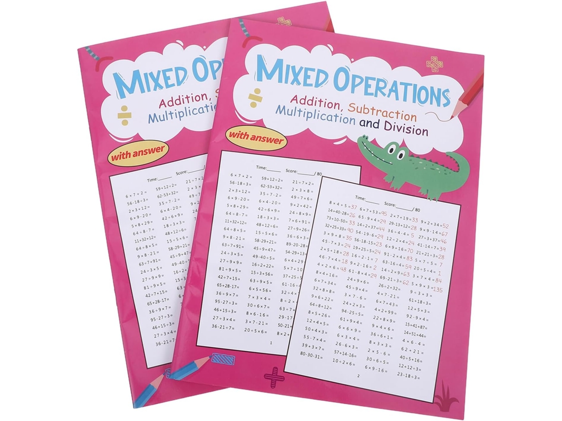 2 Cadernos Exercícios Matemática Para O Ensino Fundamental, 24 Páginas Operações Mistas, De Aritmética