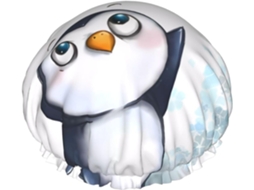 Touca De Banho Com Estampa Eu Amo Pinguins – Reutilizável, Dupla Camada, Essencial Para Viagens, Hotel, Salão De Beleza