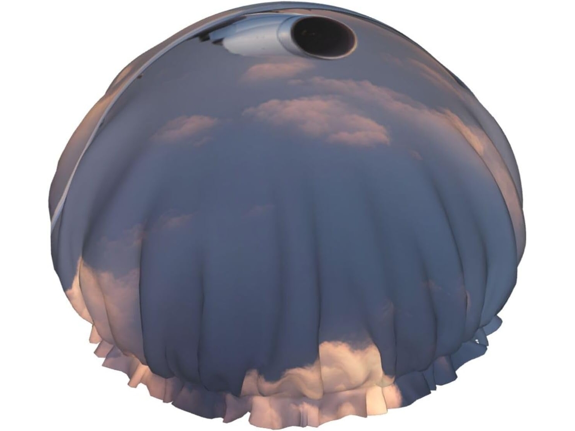 Touca De Banho Grande Para Homens E Mulheres Dupla Camada Linda Estampa Avião No Céu Essencial O Chuveiro Viagens