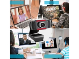 Webcam 1080p Com Microfone, Câmera Usb Hd Grande Angular De 105° Com Correção Automática De Luz, Plug And Play Para