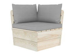 Pallet Corner Sofa, Pallet Corner Sofas Vidaxl Cinzeto Madeira (n/a)