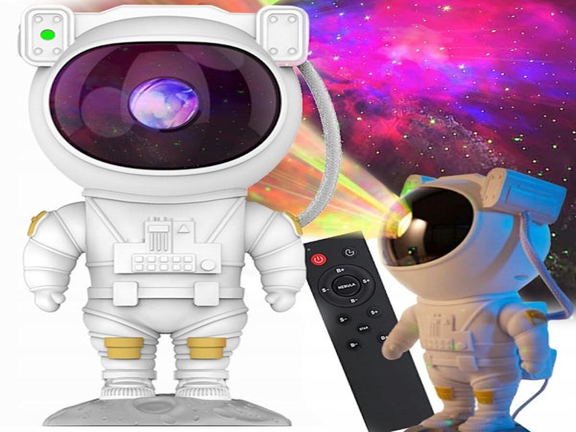 Lurelia Astronaut Star Projetor, Controle Remoto, USB, Rotação 360°, Led, Dimerizável Roxo Versão 6