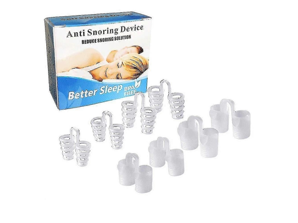 Conjunto De 8 Peças De Clipes Nasais Ocos De Silicone Para Ventilação, Dilatadores Nasais, Dispositivo Para Auxiliar Na Respiração E No Sono.