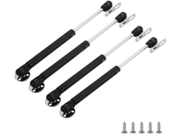 Haste De Suporte Com Mola A Gás Para Armário, 4 Peças, Amortecedores A Gás Para Portas, Pretos, Forças Múltiplas 60n
