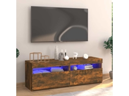 Vidaxl Móvel de Tv com Luzes Led 120x35x40 Cm Carvalho Fumado