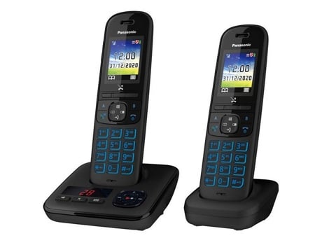 Telefone Fixo PANASONIC Kxtgh722Frb Black Duo Dect
