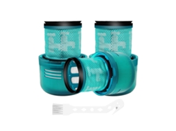 3 pçs filtro hepa lavável para dyson v15 v11 sv14 sem fio vara aspirador de pó filtros peças reposição com escova limpa