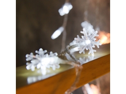 Luzes De Fita Natalinas Forma Floco De Neve Decorativas