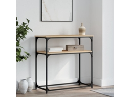 Vidaxl Mesa Consola 75x35,5x75 Cm Derivados De Madeira Carvalho Sonoma