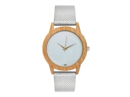 Reloj De Cuarzo Unisex Con Correa De Silicona Dial Redondo Casual Oro Rosa
