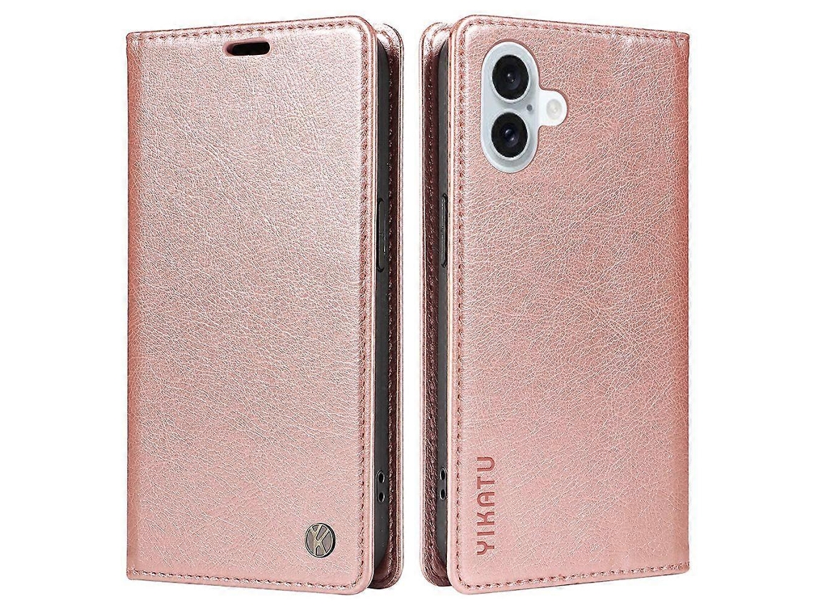 Yikatu Yk-006 Para Iphone 16 Plus Capa Magnética De Couro Com Absorção Automática
