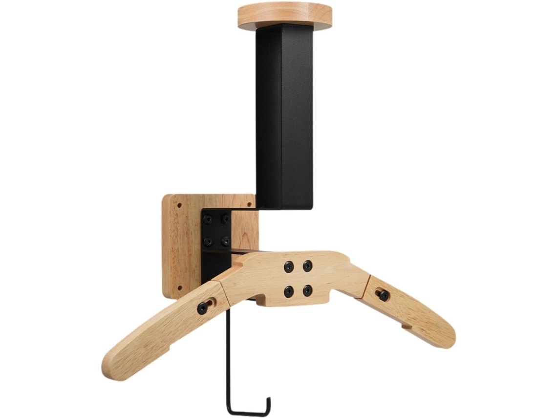 2 Peças Porte - Casques Muraux Com Crochet Métal Porte - Casques Suspendus Bois Rack À Vêtements Et Casques