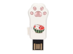 Pen Drive Usb De Plástico, 64gb, Design De Garra De Gato E Melancia, Presente Personalizado.