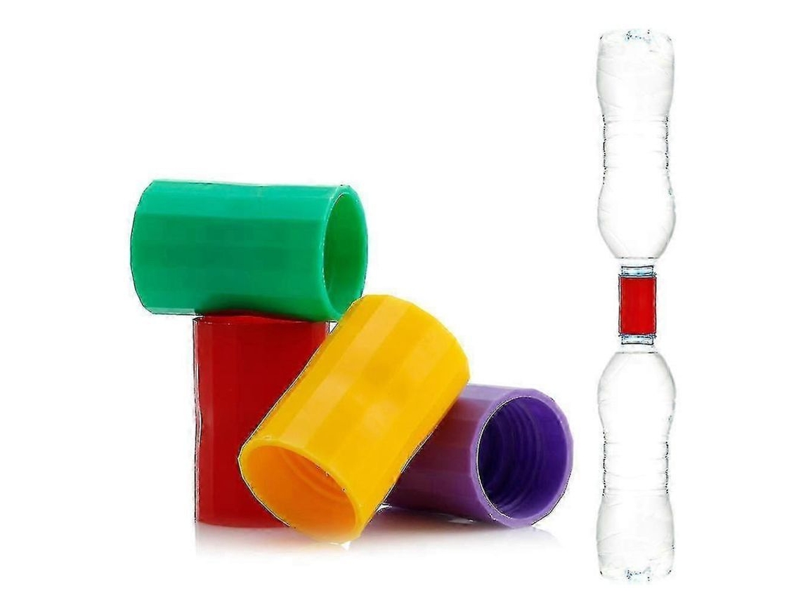 Kit De Experimento De Vórtice Com 4 Conexões Plásticas Coloridas Para Garrafas De 2 Litros - Educativo E Divertido