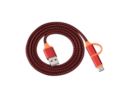 Cabo de Dados 2 em 1 EOOCOO (Type C + Micro, carregamento rápido)