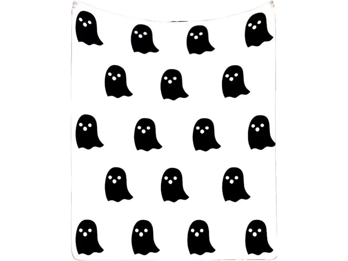 Manta Pequena Syjym Halloween em Flanela com Estampa Digital Confortável Macia e Quente de Dupla Face Ideal Pa