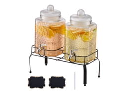 Dispenser De Bebidas 5,5 L Para Festas De Vidro 370 X 170 X 500 Mm Vevor
