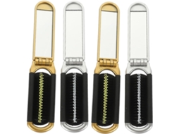 Conjunto Mikikit Com 4 Mini Escovas De Cabelo Dobráveis Espelho, Tamanho Compacto, Plástico Leve, Escova Massageadora