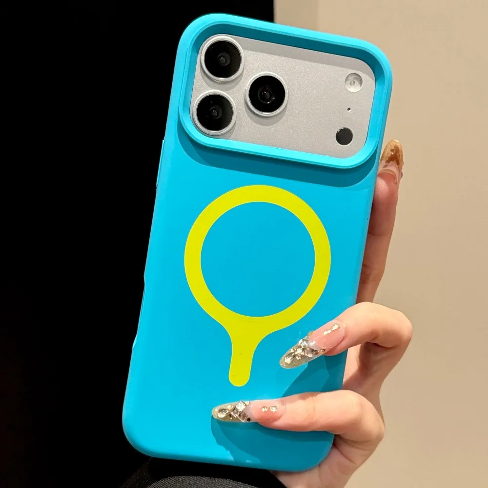(azul Celeste, Iphone 16 Pro Max) Capa De Celular Em Silicone Líquido Macio, Compatível Com Magsafe, Resistente A Choques E Quedas.