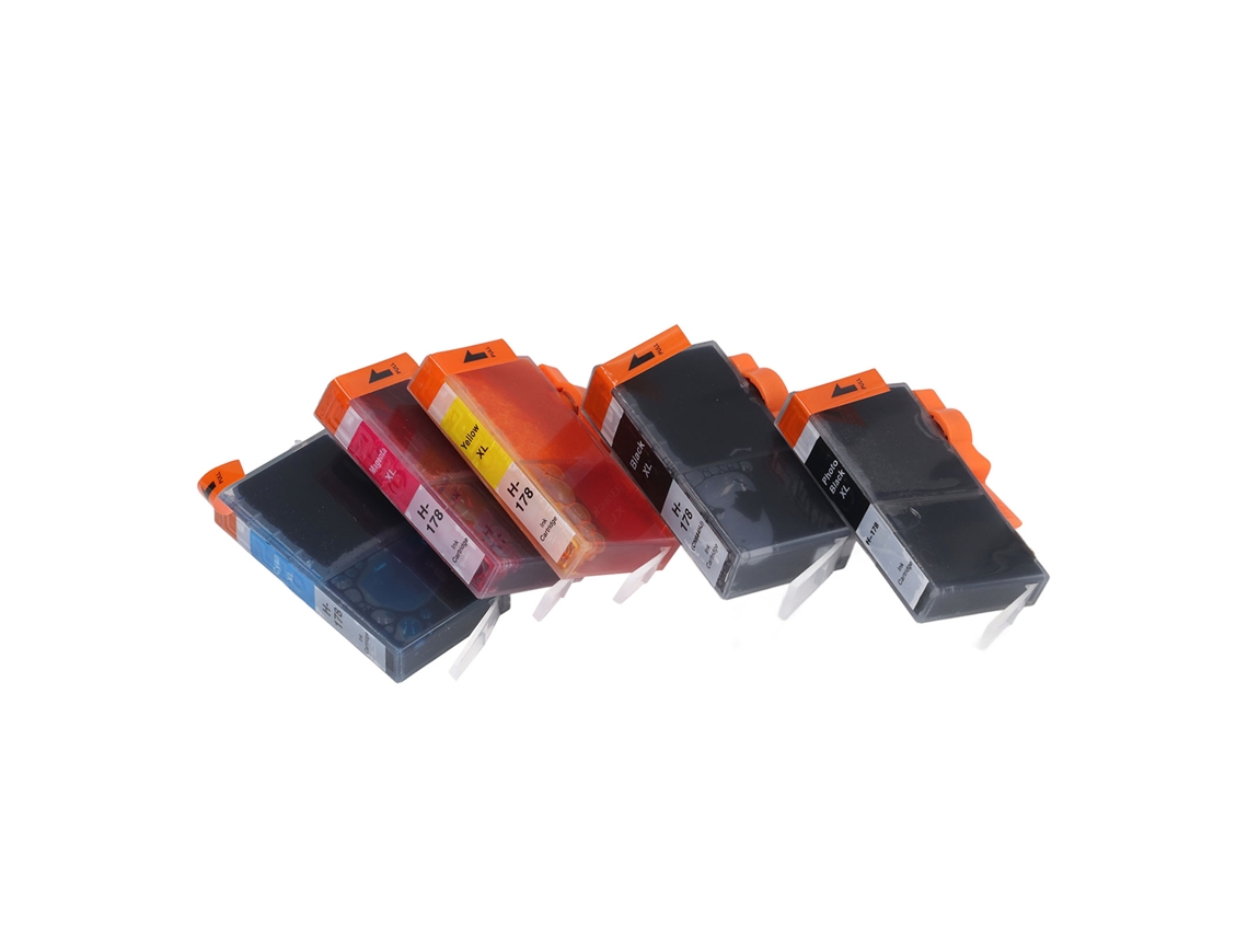 Cartucho de Tinta para Impressora Hp 178 5 Cores para Photosmart C6380 C6300 C5300 Deskjet 3070a Officejet 4620 S/MARCA